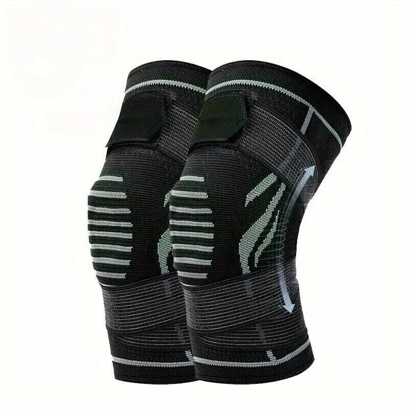 وسادات ركبة للجري، ودعم الوقاية من الإصابات الرضوية للرجال والنساء، وسادات ركبة دافئة وجيدة التهوية لتسلق كرة السلة #2