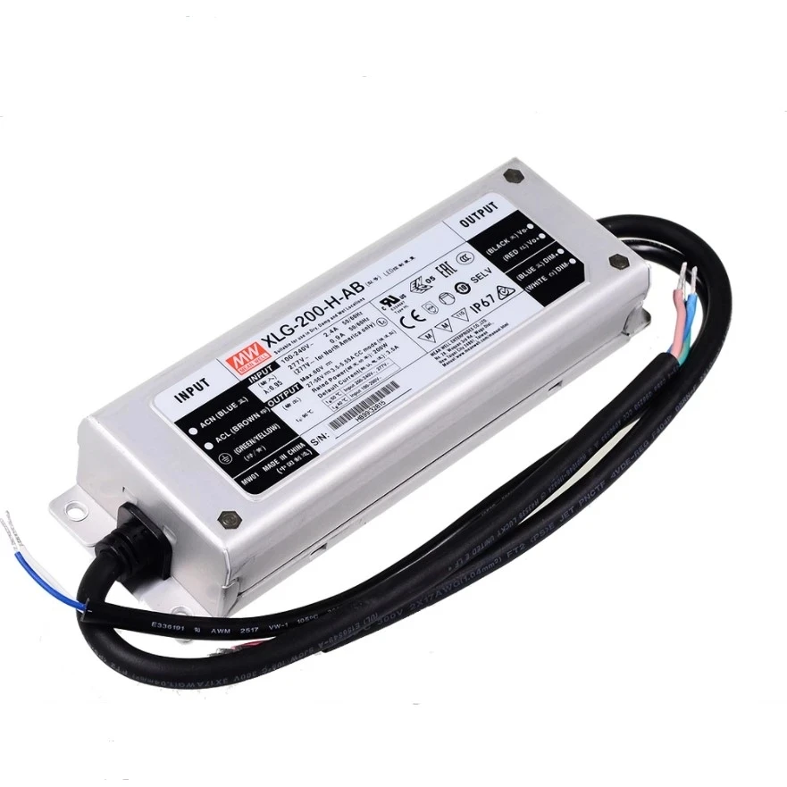 Taiwan Mean Well XLG-240-L/M/H-A/AB IP67 Metal Case Street/Skyscraper lighting meanwell 240W Constant Power Mode LED Driver MW