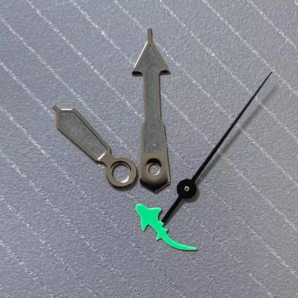 Watch Accessories: Gunmetal Hands, Green Luminous Turtle Seconds, Fish Seconds, Suitable for NH35/36/4R/7S automatic movements