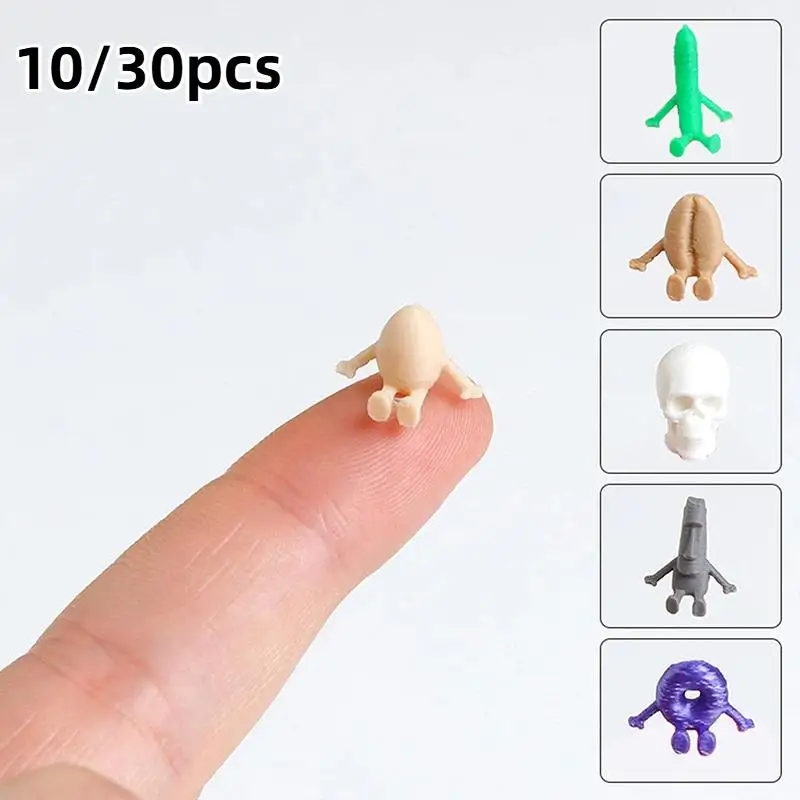 10/30PCS Vibrant Color Mini Tiny Figurines Safe Non Toxic Ornaments For Kids Party Favors Micro Landscape Desktop Decoration