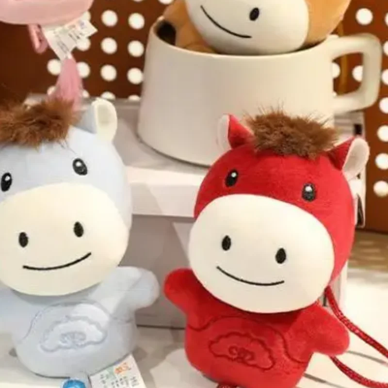 

1 Piece 2026 Year Of The Horse Mascot Plush Toy Pendant Soft Realistic New Born Gifts Pony Doll Home Decoration Ornament