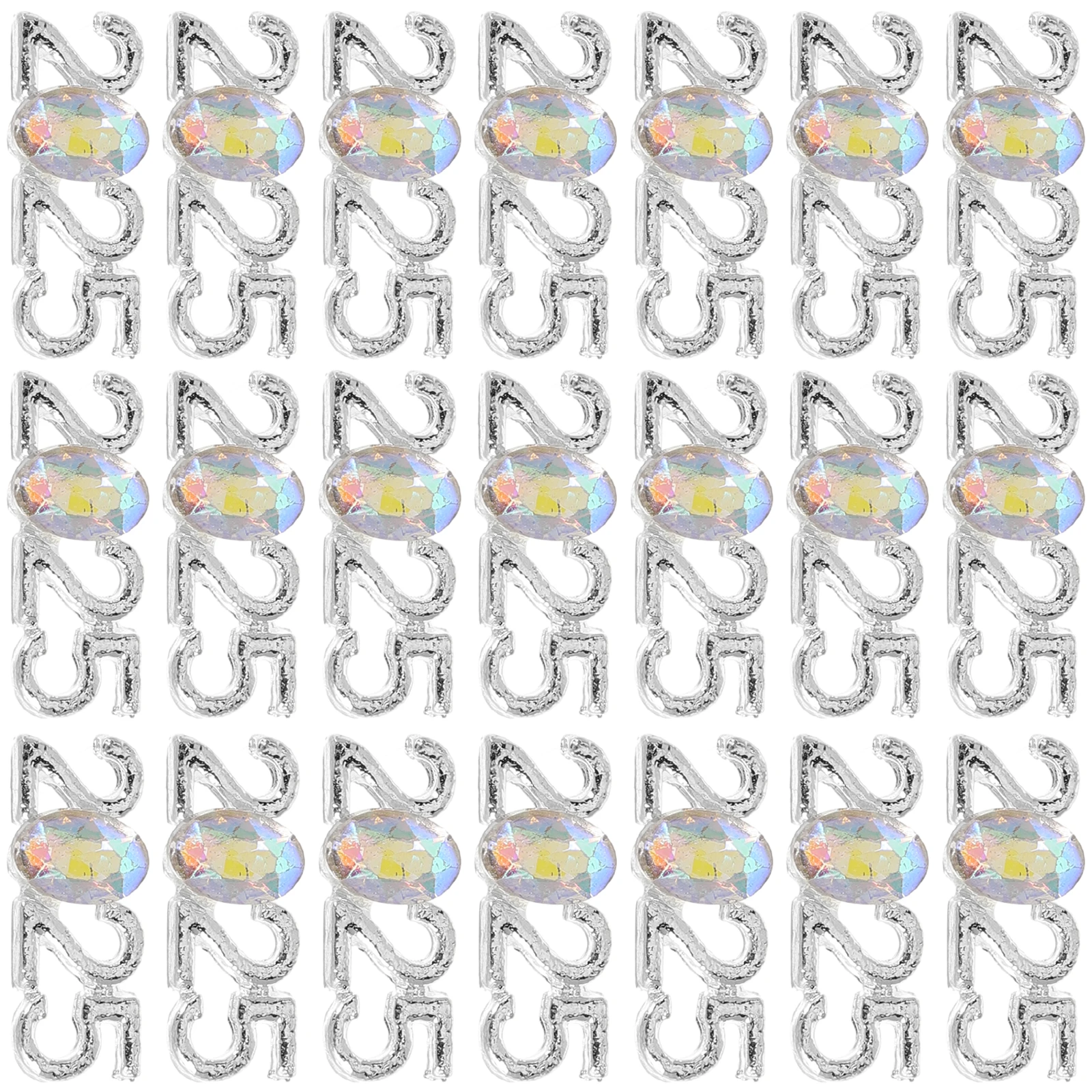 

30pcs Alloy Rhinestones Silver 3D Charms Durable DIY Nail Nail Art Rhinestones Art Decorations Crystal Jewels Diamonds