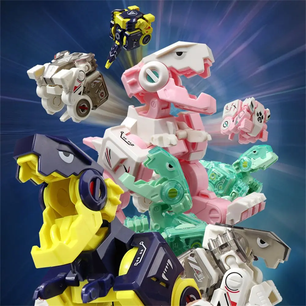 

Plastic Creative Robot Deformation Toy Figures Model Animals Dinosaur Toy Big Robot Dinosaur Building Toys Deformed Square