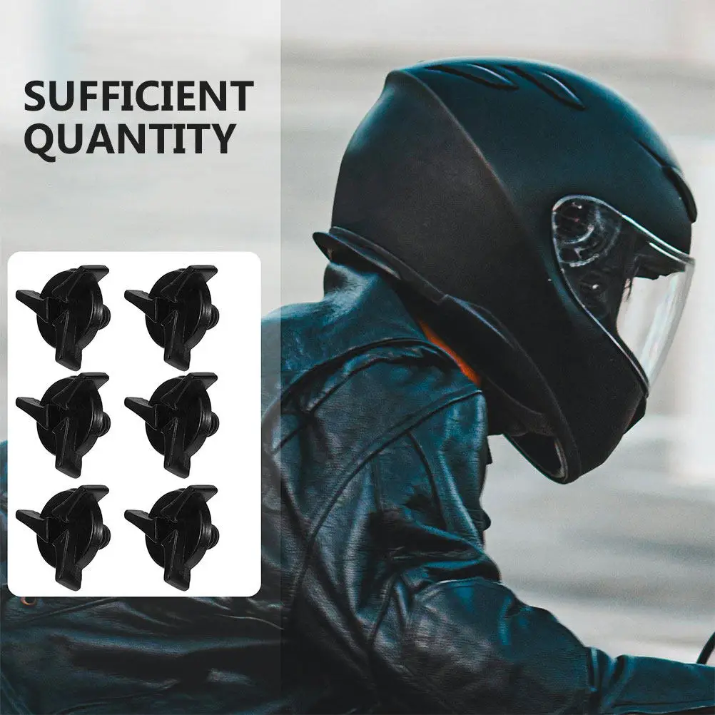 20Pcs Motorcycle Visor Screws Universal Plastic Replacement Screw Set for Visor Hardware Repair Maintenance Black