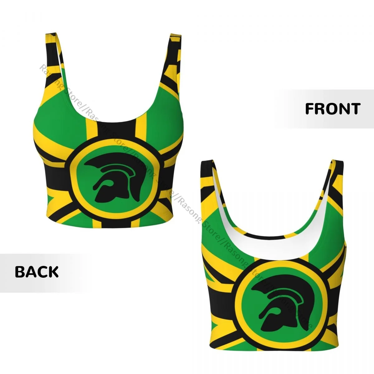 Women Sexy Sports Vest Flag Jamaica In UK Style Female Streetwear Sport Lingerie Tee Crop Top