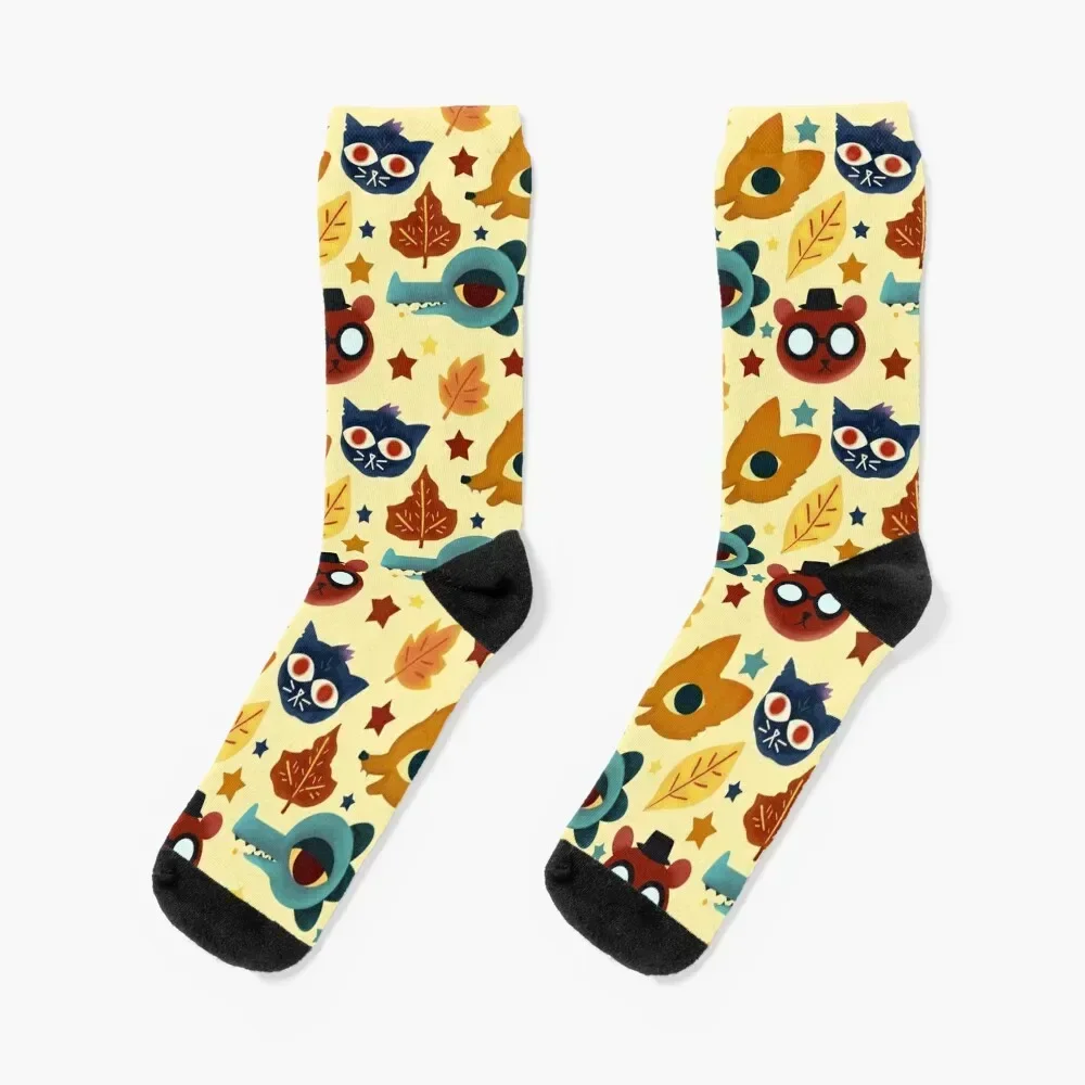 Night in the Woods Fall Pattern Socks funny gifts christmass gift winter Men's Socks Luxury Women's