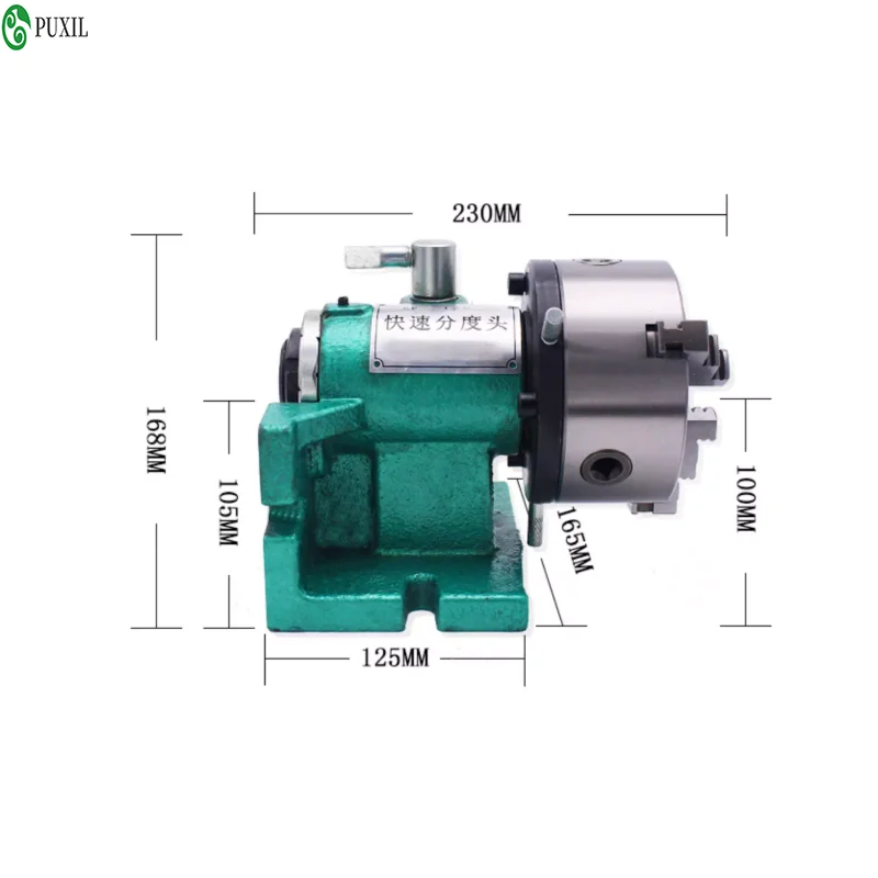 5-inch simple and fast milling indexing head universal drilling vertical and horizontal indexing chuck table drill KF-125
