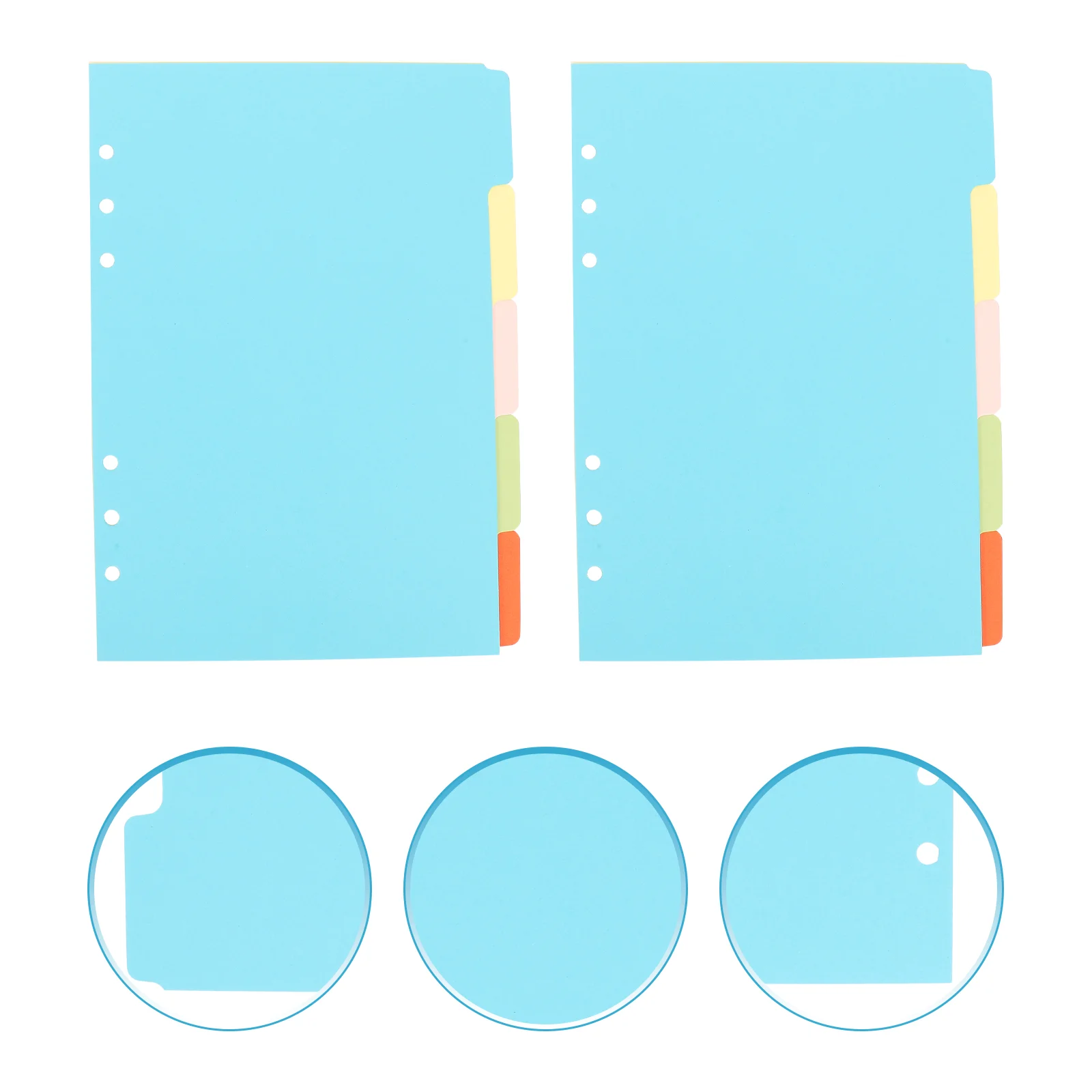 

15 Pcs Index Label 6 Hole Binder A5 Sheets Notebook Tab Tabs Dividers Partition Background Paper