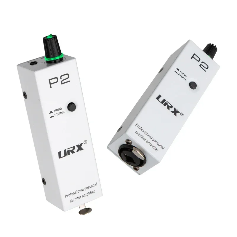 URXs P2 ultra compact active battery portable metal personal monitoring Headphone amplifier with XLR/TRS input 3.5mm output