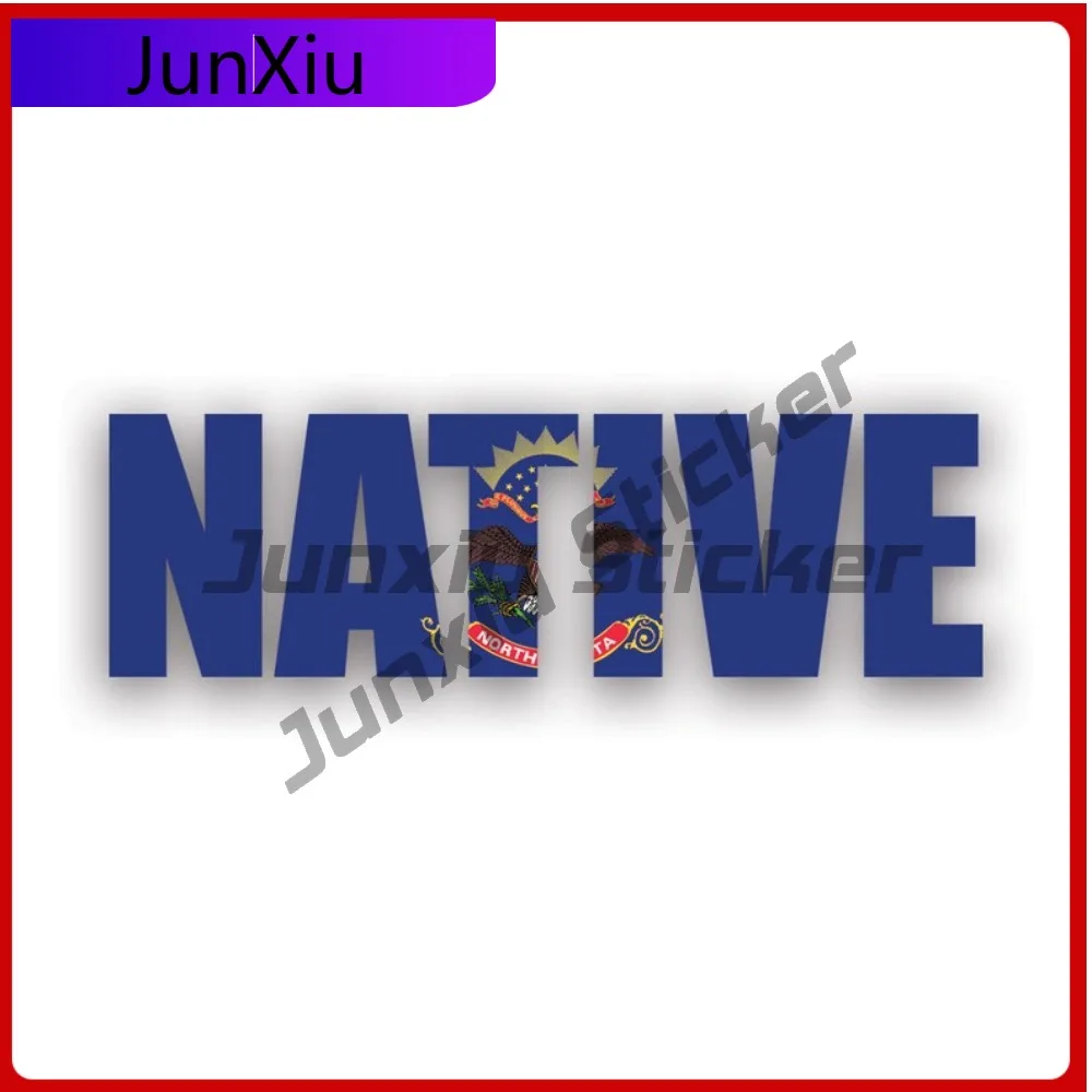 

North Dakota Native Weather Resistant Scratch Resistant Cool For Truck Rear Windshield Laptop Easy To Remove Self Adhesive