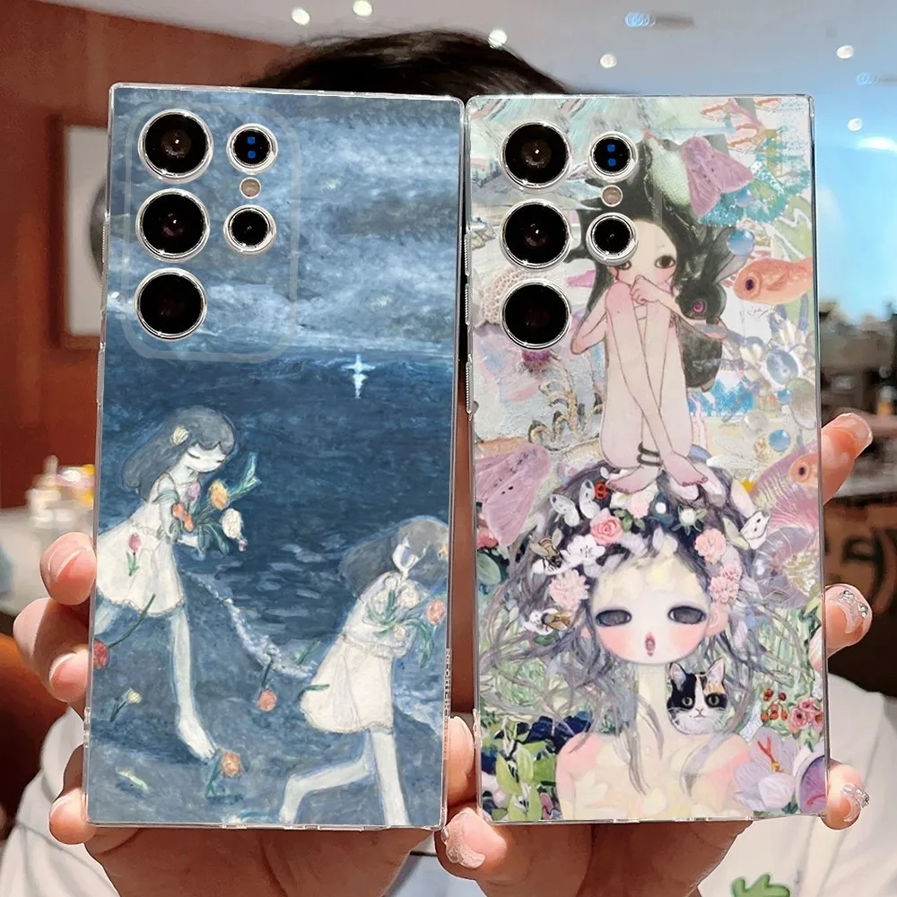 Aya Takanos Art Phone Case Silicone Case For Samsung S30,S23,S21,S22,S20 Ultra,S20 FE lite,S10,S9,S8 PIus Cover Clear