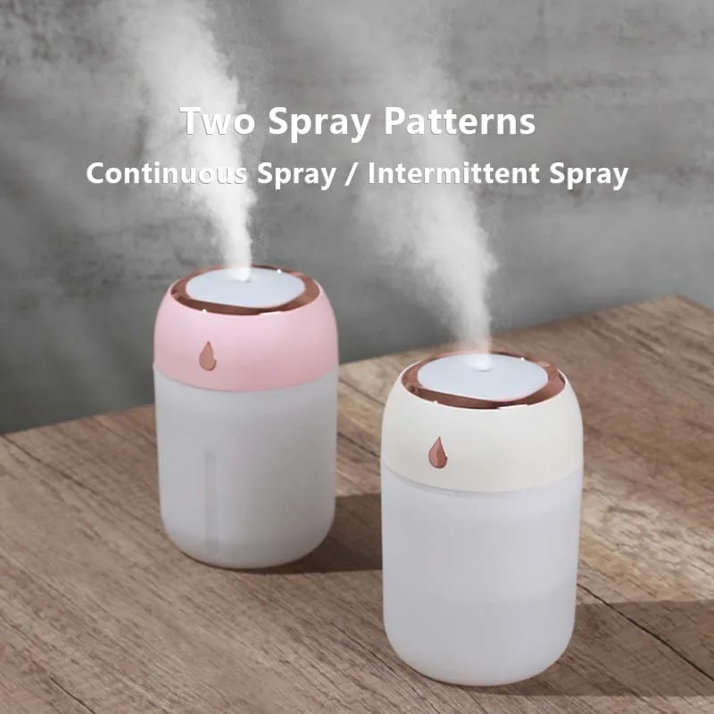 Xiaomi Mini Umidificatore Spina USB Nanoscale Silenzioso Streaming Luce Ambientale 330ML Nebbia Regolabile Portatile Per Auto Ufficio Famiglia