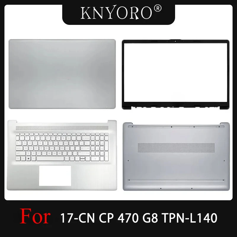 

New For 17-CN 17-CP 470 G8 TPN-L140 Laptop LCD Back Cover Front Bezel Palmrest Bottom Case Lid Silver M50382-001 M50396-001