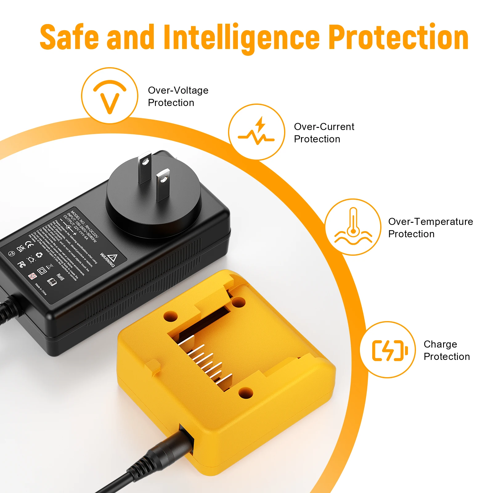 For Dewalt Battery Charger Replacement Battery Charger for Dewalt Lithium Battery DCB200 DCB609,DCB182,DCB184 Battery Adapter