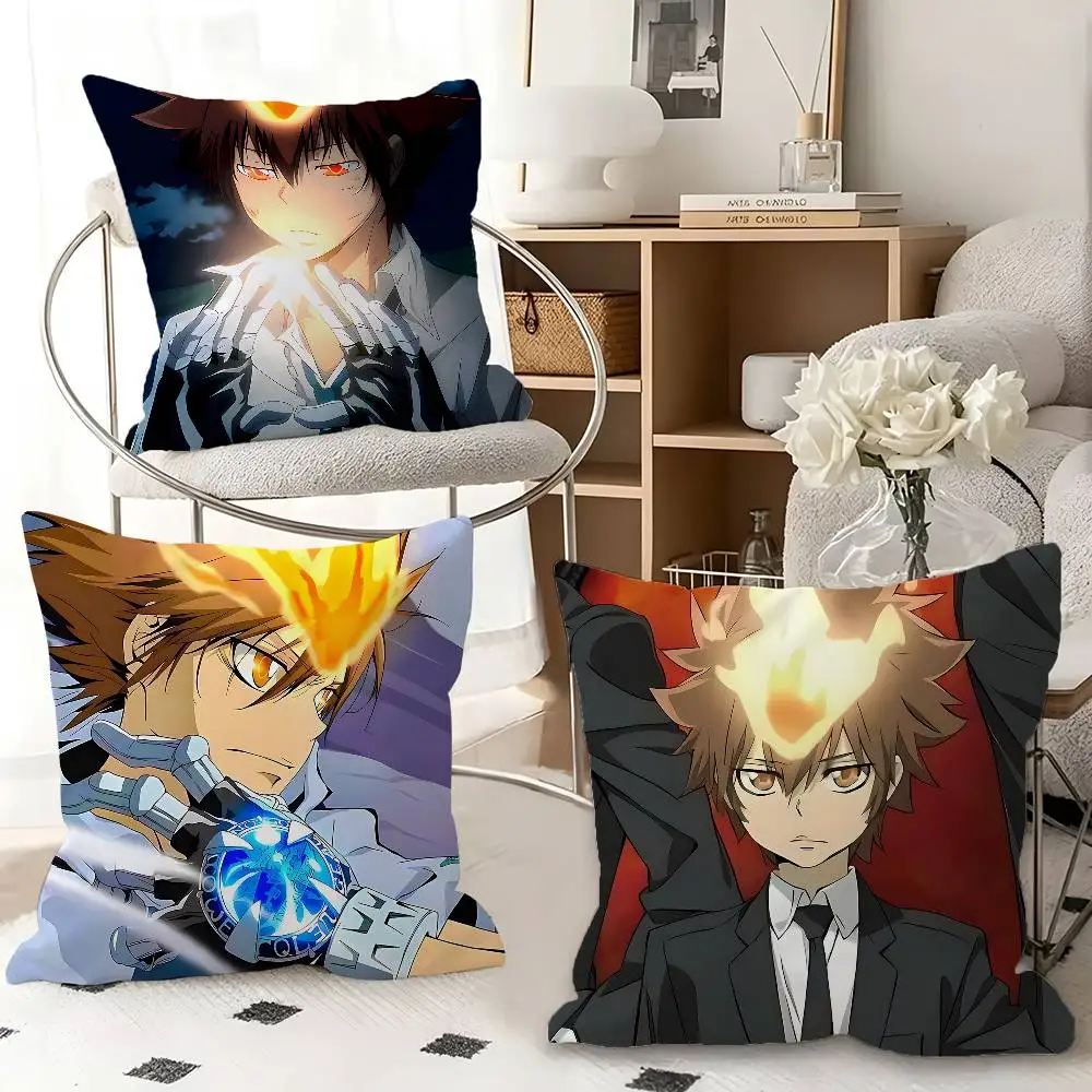 1pc HITMAN REBOR Pillow Case Fashion Square Pillowcase Bedroom Sofa Room Ins Decoration Leisure