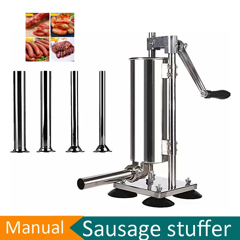 Vertical Manual Sausage Stuffer Machine Home Sausage Stuffer Food Filling Processors Machine Hot Selling Kitchen Meat Tool