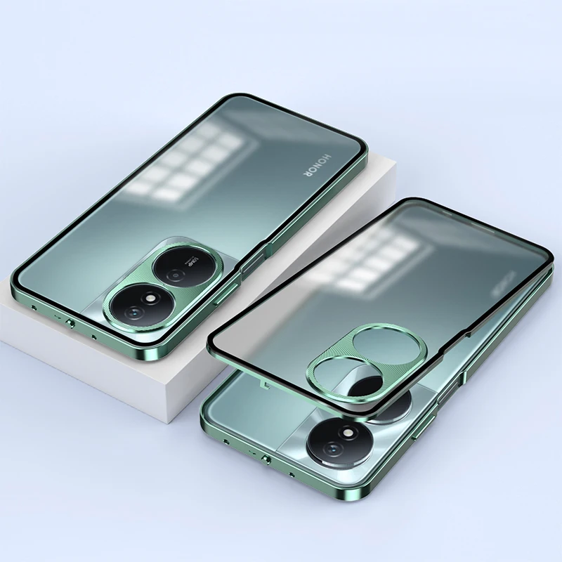 إطار معدني عدسة حماية ماتي للصدمات جراب هاتف ل Honor X9C الذكية الوفير الغطاء الخلفي اكسسوارات ل Honor X7C X7B