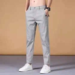 Men's Suit Pants ,Summer Thin Full Length Pants Ins Popular Casual Pants Korean Fashion Pants.