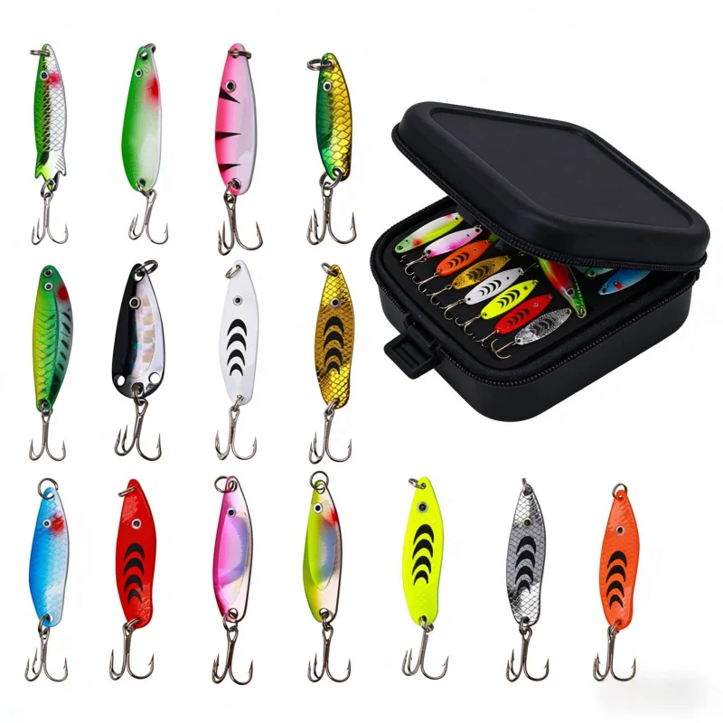 

Набор приманок 16Lure с блестящими приманками, универсальный для пресной и соленой воды, специально для ловли басса и щуки, новый бионический набор приманок