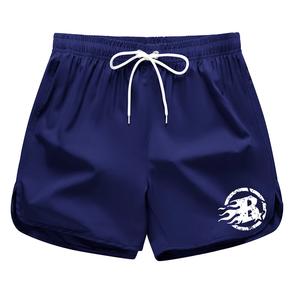 

Men's Creative Letter B Print Casual Beach Shorts Summer Fitness Casual Sports Shorts Outdoor Running Surfing Drawstring Shorts