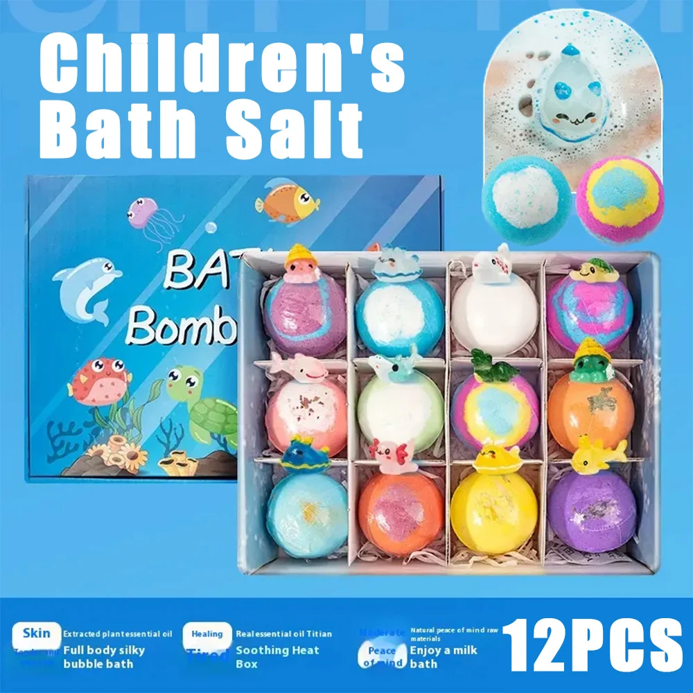 

Набор детских солевых бомбочек для ванн с игрушками-сюрпризами внутри, 12 шт./упаковка, органические, безопасные, для пенной ванны