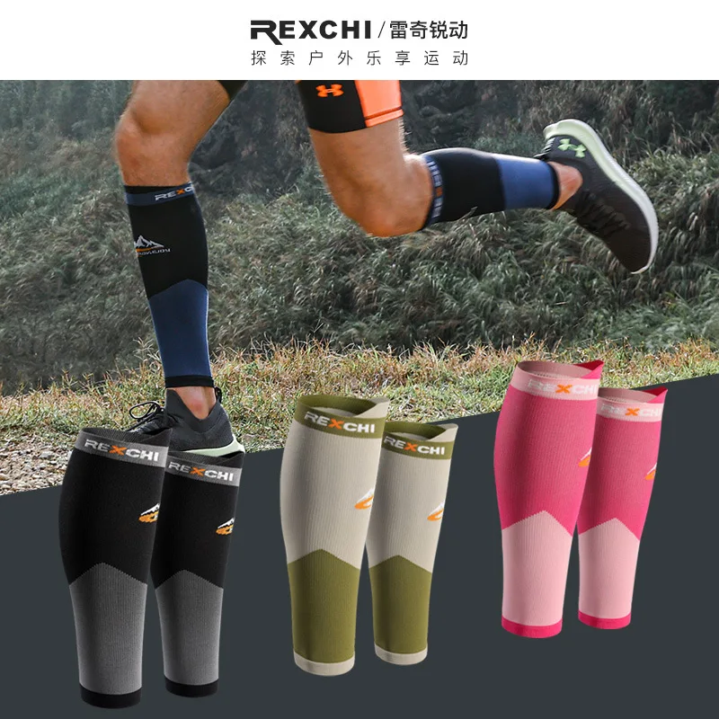 REXCHI Cycling Sports Leg Protectors Marathon Football Running Muscle Compression Calf Pressure Knee Protectors Leg Socks HX35