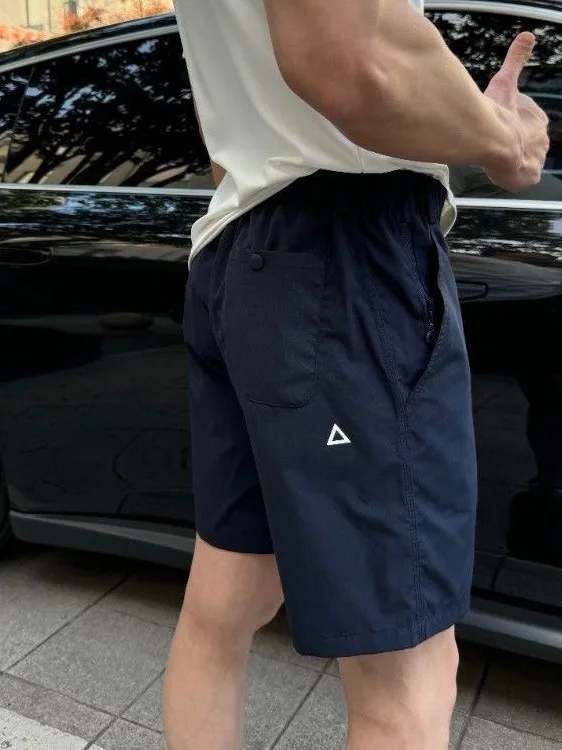 

Cleanfit Ice Silk Men's Sport Shorts Summer Quick Dry Straight Leg Fitness Five-Quarter Length Casual Loose Fit Polyester Fiber