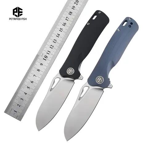 Taşlaşmış Balık PF868 EDC Katlanır Bıçak d2 Çelik Katlanabilir Çakı g10 Kolu Kamp Balıkçılık Taktik Avcılık Saten Bıçak