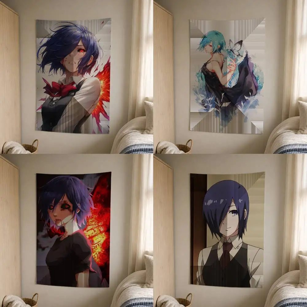 Tokyo Ghoul Kirishima Touka Decorative Hanging Flag with Grommets for Garage Bedroom Dorm Wall Decor