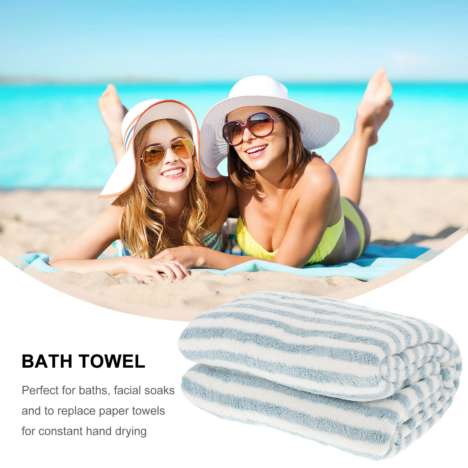 Bath Towel Autumn and Winter Fine Workmanship Adult Absorbent Stripe Charming Water Absorption Shower