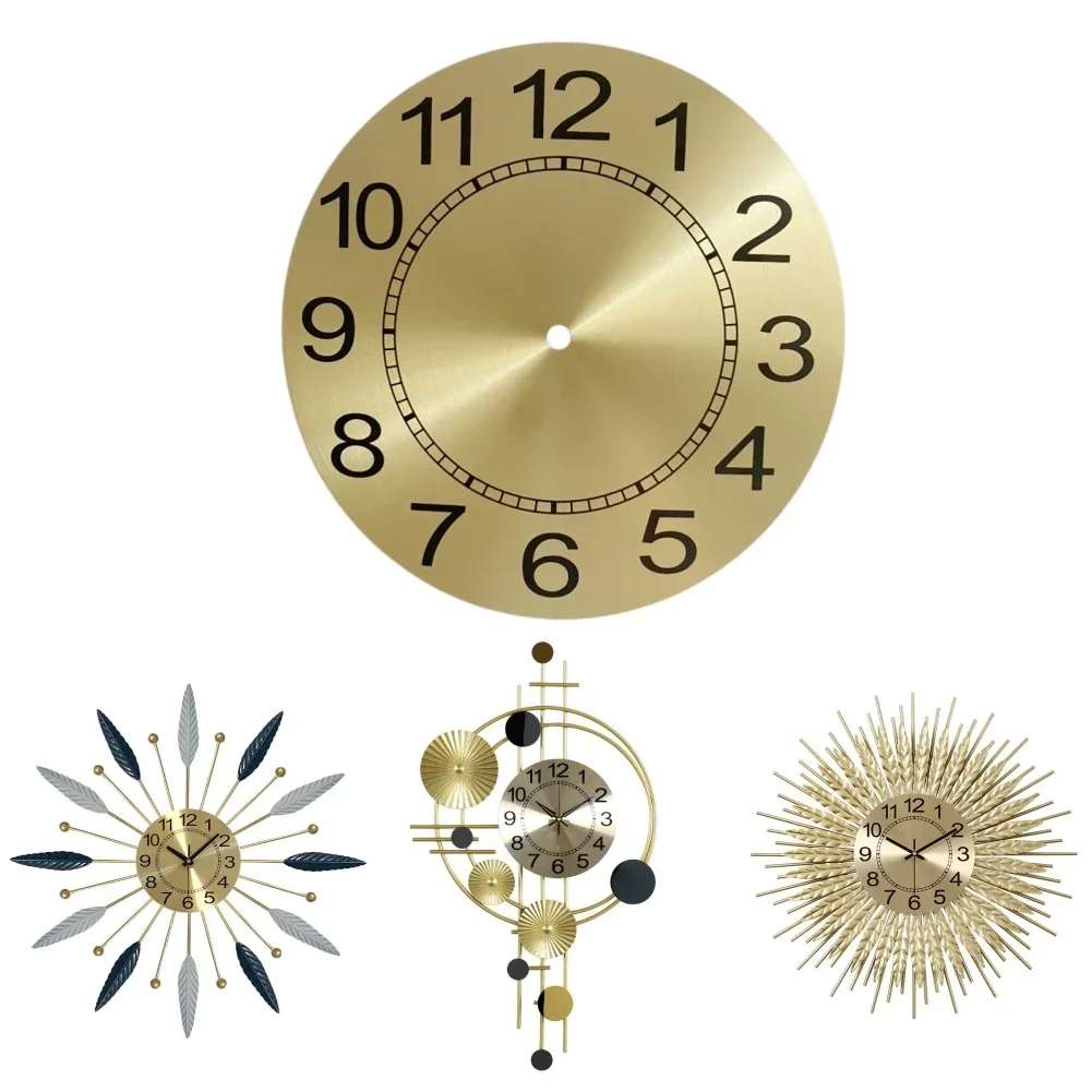 9.5Inch Diameters Aluminium Metal Clock DIY Quartz Wall Clock Dial Face Metal Design DIY Table Wall Clocks Wall Clock Home Decor