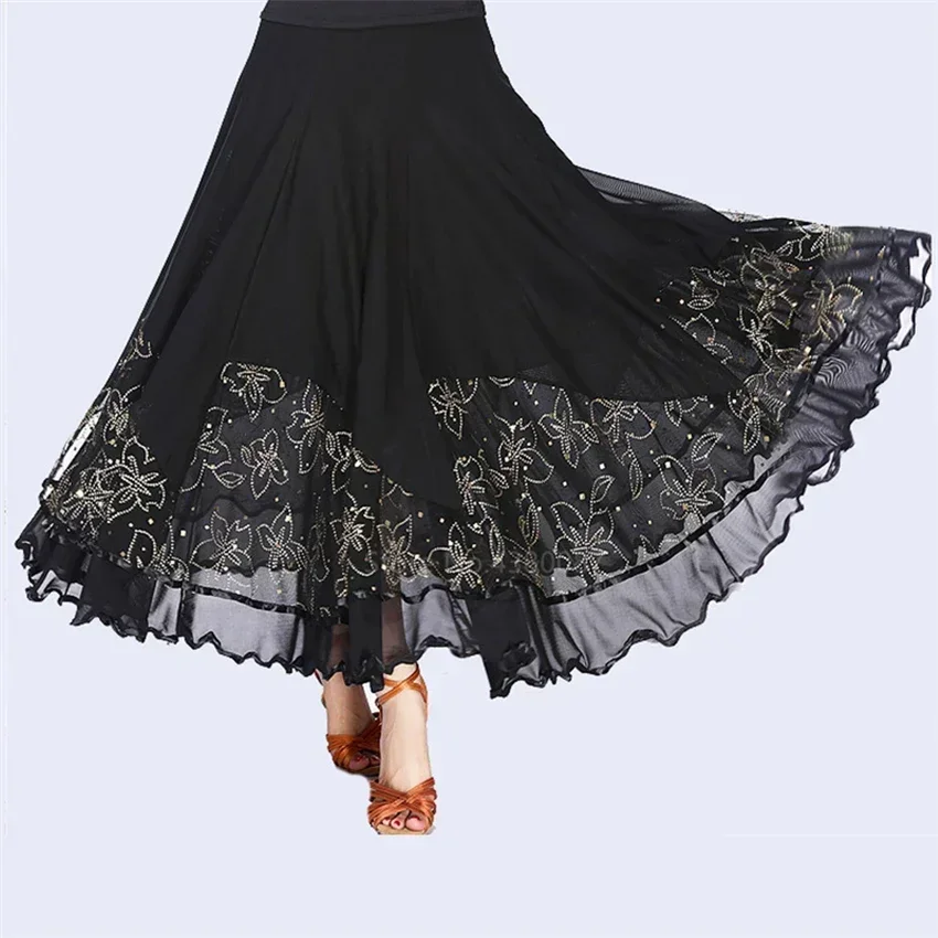 Flamenco spagnolo donna moderna gonna lunga grande ala volant performance sul palco ragazza cotone danza del ventre vestito femminile abbigliamento zingaro