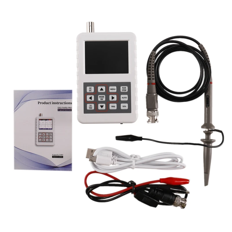 1 Set Digital Handheld Oscilloscope 5M Bandwidth 20Msps Sampling Rate Mini Size DSO PRO Oscilloscope With P6100 Oscilloscope Pro