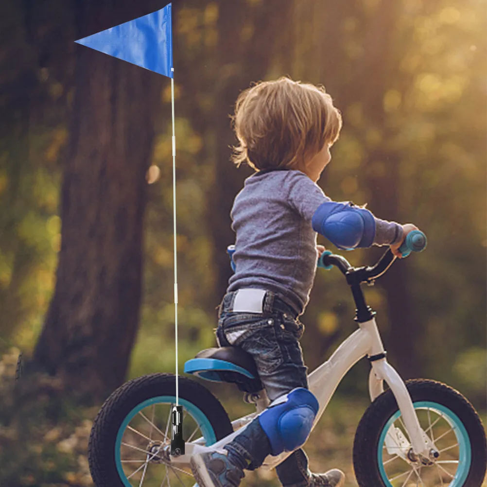 

2Pcs Children's Bicycle Safety Flags Fiberglass Poles Kid Bike Tail Flags Cycling Flag for Enhanced Visibility Riding Safety