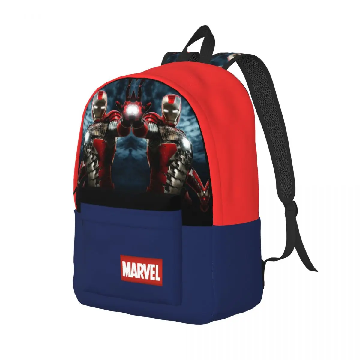 Hiking Iron Man Sturdy Shoulder Fashionable Marvel Animation Iron Man Daypack For Women Kid Storage Bag Birthday