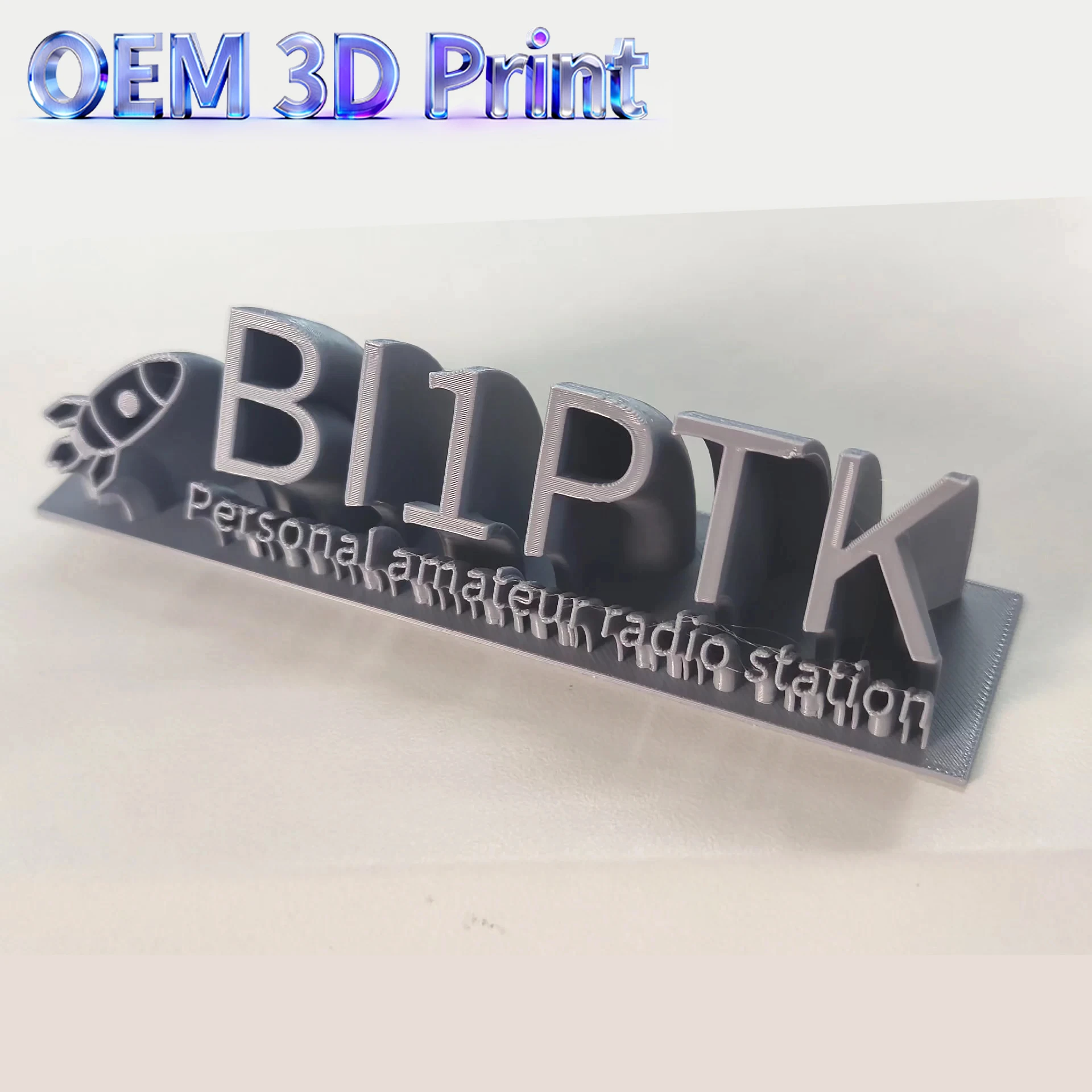 

Personalized 3D Printed Ham Radio Call Sign Desk Ornament Custom Amateur Radio Operator Display Stand