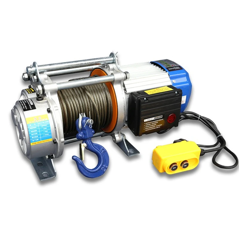 

Multifunctional aluminum shell hoist 220V household small crane electric hoist rapid lifting hoist
