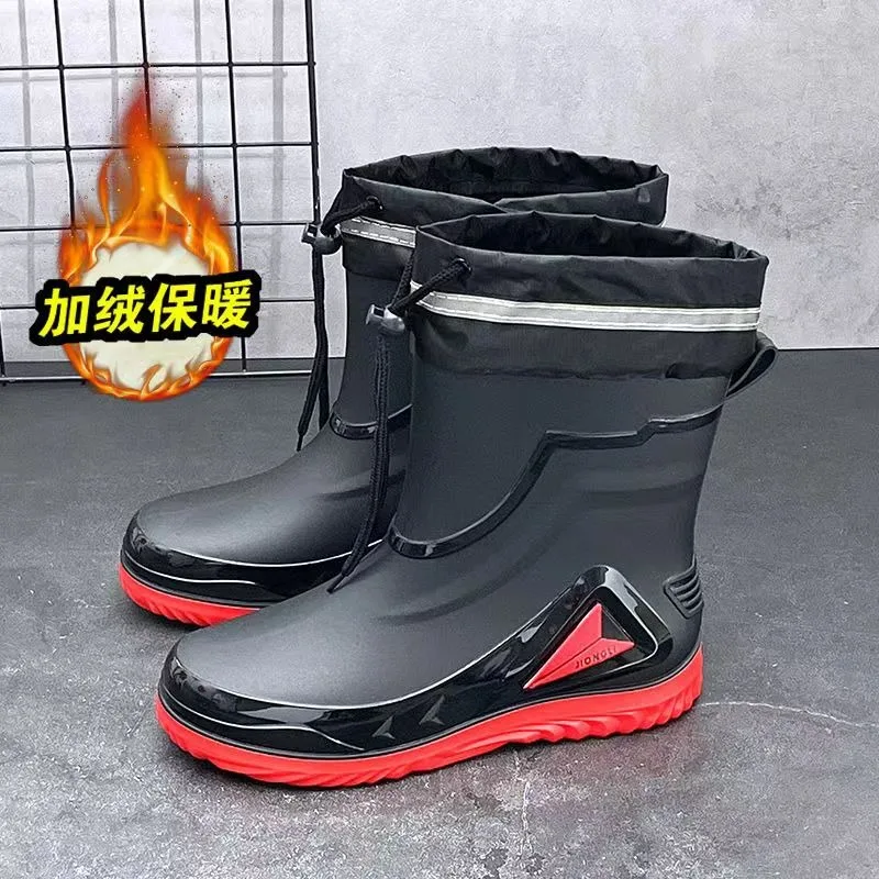 

Rain Boots Men's Waterproof Construction Site Wear-resistant Rain Boots Fishing Rubber Shoes New Four Seasons Water Boots