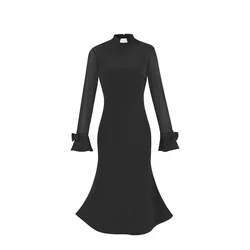 Catholic Clergy Dress for Women Church Pastor Lady Dress Black Clergy Dress