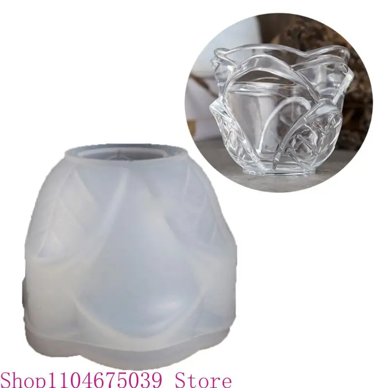 

5asd Gothic Container Ornament Mold Glazed Cup Candlestick Silicone Mould for DIY Crafting Resin Epoxy Holiday Ornaments