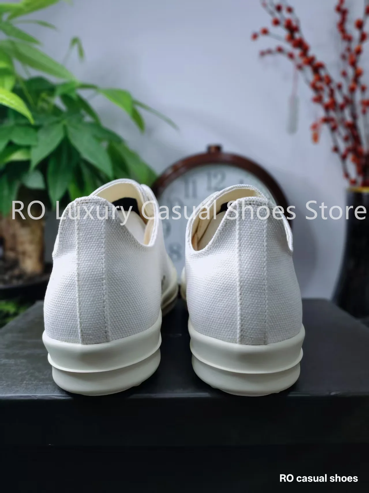 

Ro Top High Quality Men's Low-top Sneakers and Casual Shoes Women's White Shoes Canvas Designer Luxury Causal Sneakers for Women