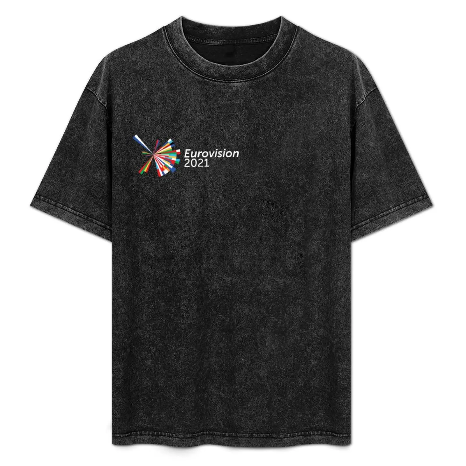 

Eurovision 2021 Logo + Text T-Shirt Plus Size Basic Short Sleeve Top