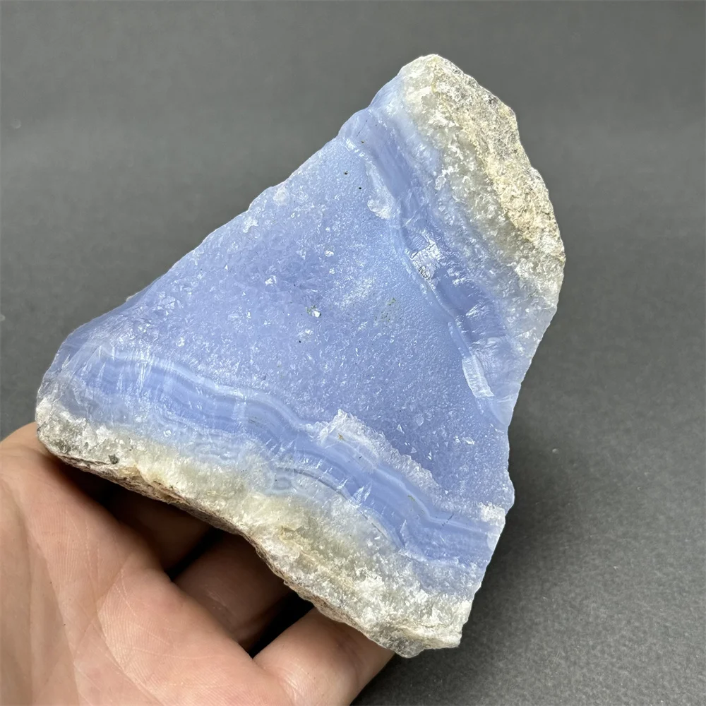 

Natural High-Quality Blue Lace Agate Geode Raw Stone Mineral Specimen Energy Healing Meditation Home Wealth Gathering Ornaments