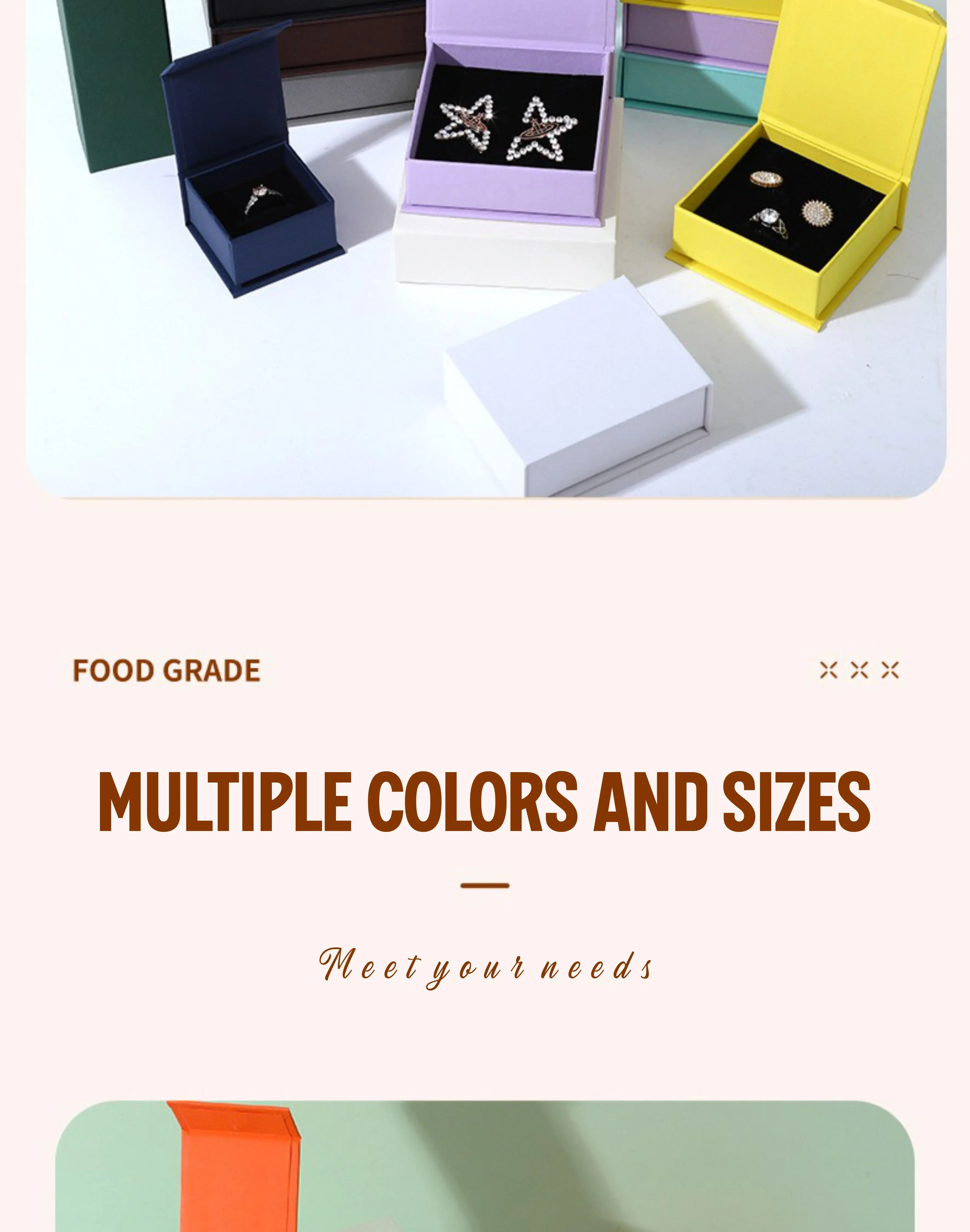 Großhandel 50 teile/los benutzer definierte rosa Papier Schmucks cha tullen mit Logo Schmuck Geschenk verpackungs boxen Ohrring Halskette Armband Ring boxen – Detail 4