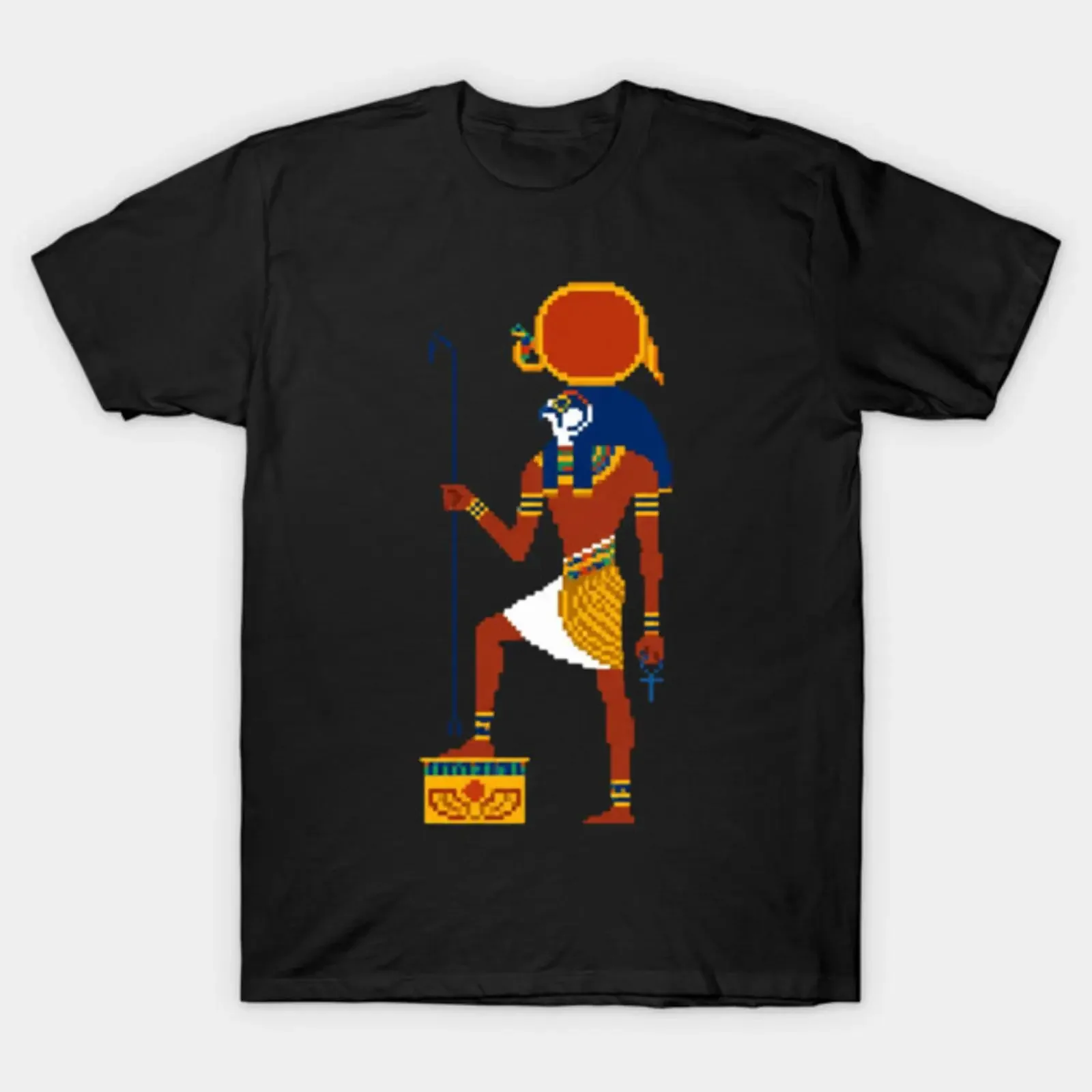 Ra Pixel Art Vintage Design T Shirt vintage Washed Unisex fashion designer clothes Stylish Soft Stretched Comfortable