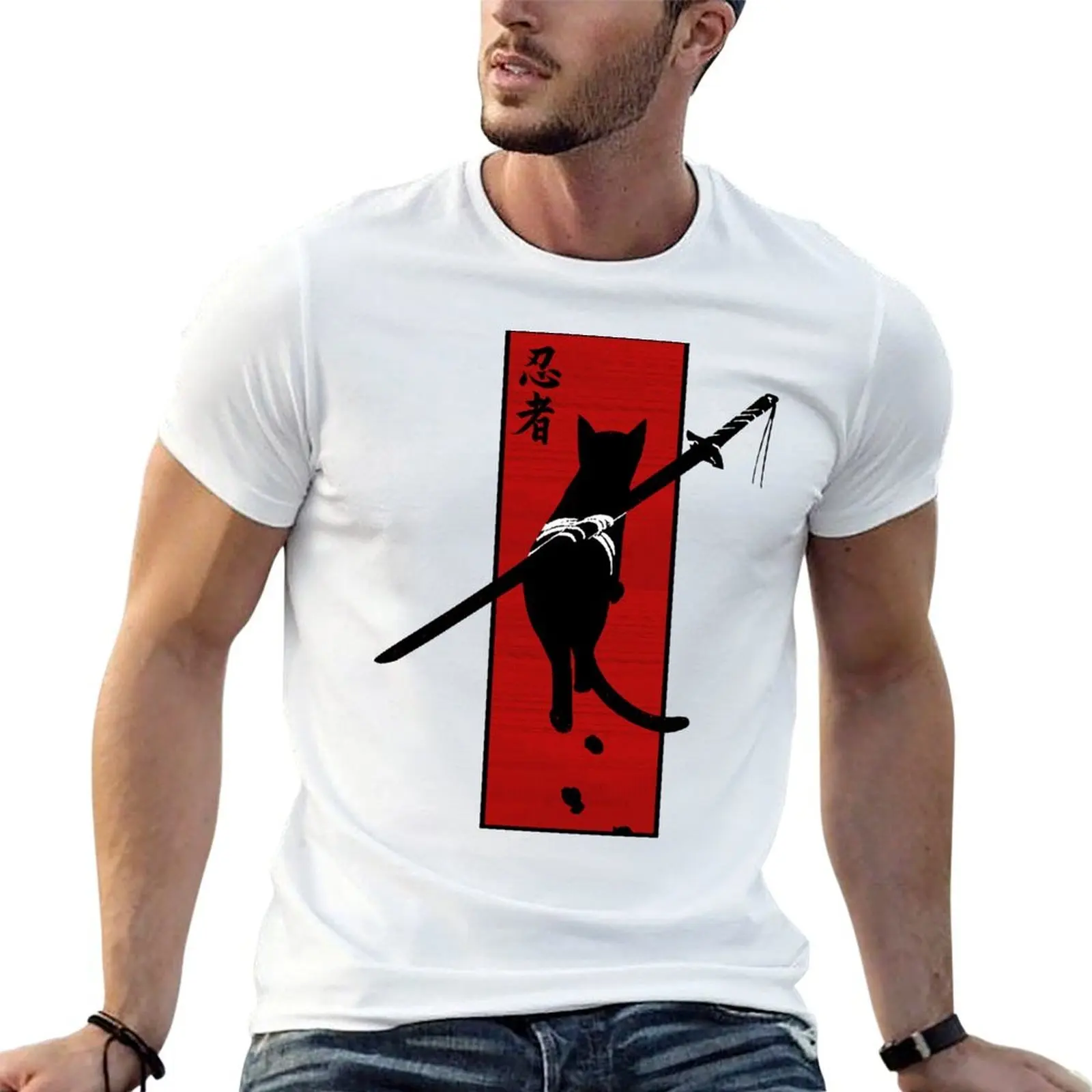 

Assassin cat T-Shirt cotton t shirt man anime t shirts oversize t shirts cotton 100% T-Shirt
