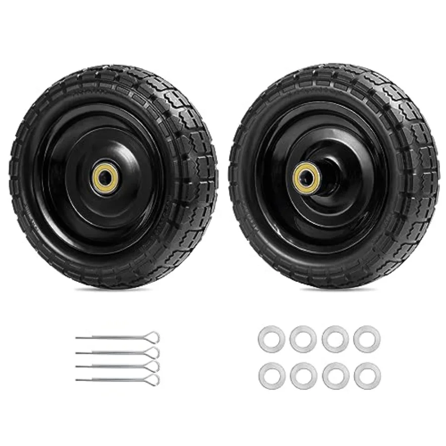 For Gorilla Cart Wheels 13-Inch replacement gorilla cart tires 4.00-6 Flat-free Solid Tire and Wheel For Hand Trucks/Garden Car