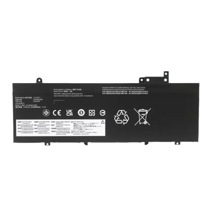 

Аккумулятор для ноутбука Lenovo ThinkPad T480s L17L3P71 L17M3P72, 4650 мАч, 01AV478