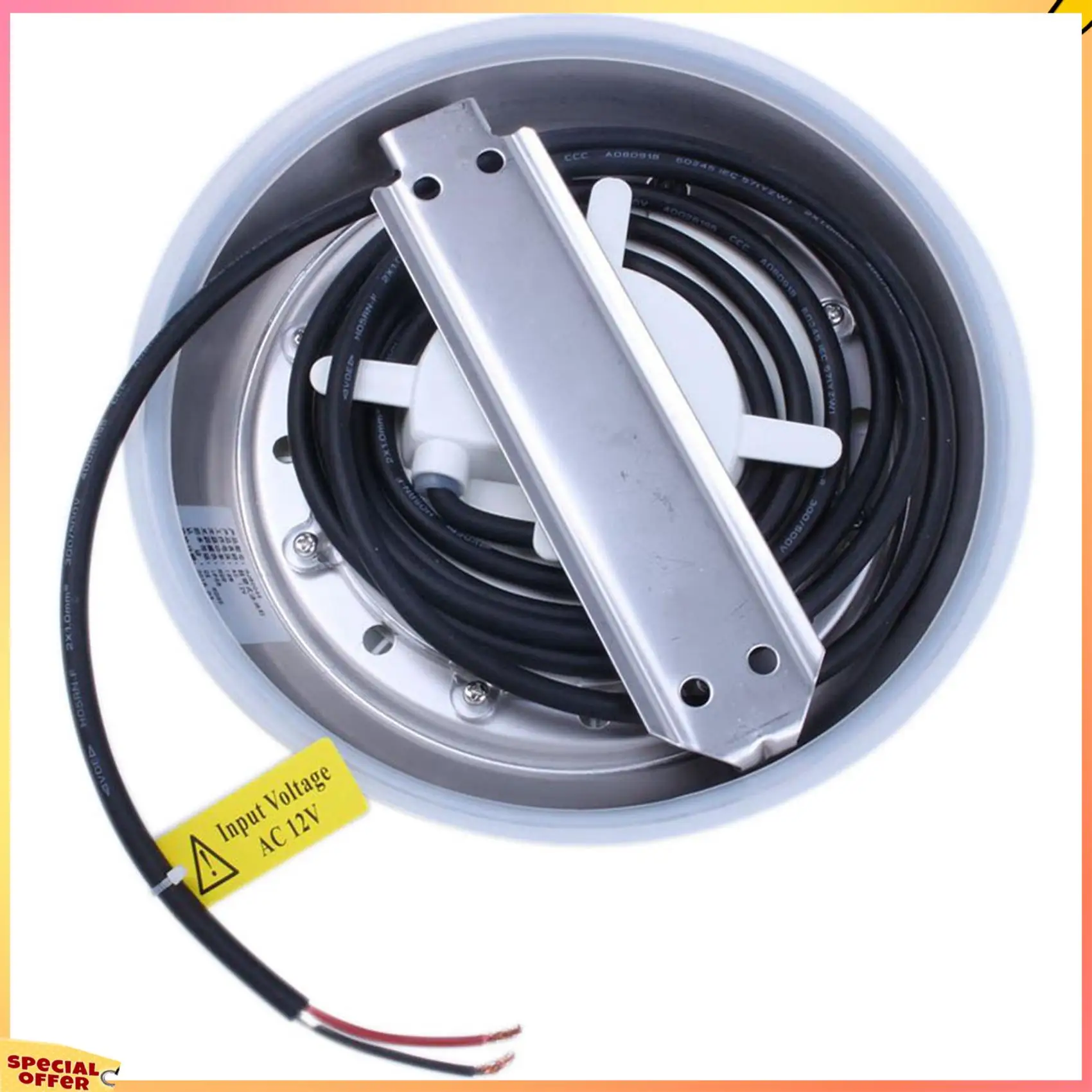 

ABFI 4X 18W Stainless+PC Filled LED Swimming Pool Lights RGB Multi-Color 12V