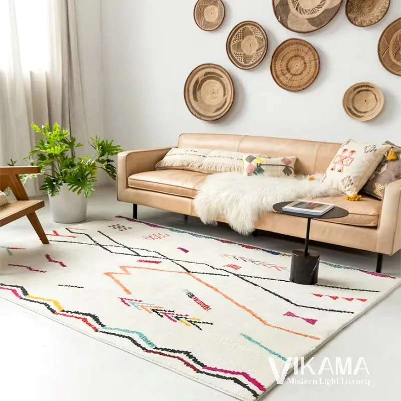 VIKAMA Living Room Rug Personalized Creative Soft Sofa Tea Table Rug Large Plush Bedroom Bed Tatami Floor Mat Home Decor 양탄자 - view 5